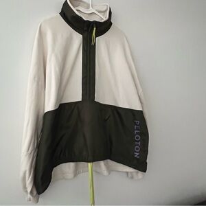 Peloton - Half Zip Together We Can Pullover Sweatshirt - Cream & Green XXL